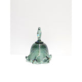 Threaded Diamond Optic Bell-Spruce Green Carnival - Fenton Art Glass