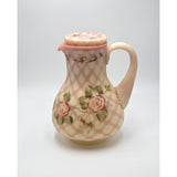 7 1/4" Guest Set - Roses on Burmese - Fenton Art Glass